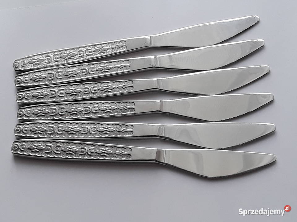 Noże obiadowe KASZUBSKI Gerlach sztućce PRL Dąbrowa Górnicza
