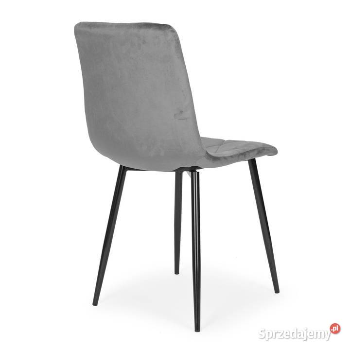Komplet 4 krzeseł do jadalni i salonu szary 46cm