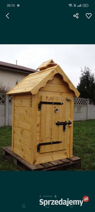 Wędzarnia ogrodowa drewniana podwójne ściany