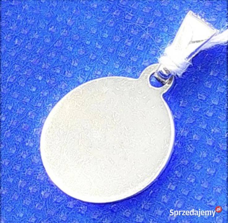 Krzyżyk srebrny Pan Jezus zawieszka satynowany wielkopolskie Poznań sprzedam