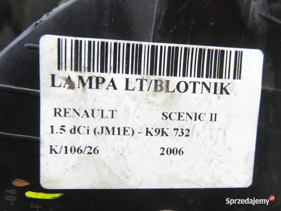 LAMPA LEWA TYLNA RENAULT SCENIC II małopolskie