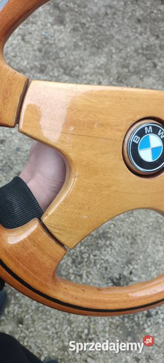 Kierownica drewniana zdemontowana z BMW E36 osobowe Piasek
