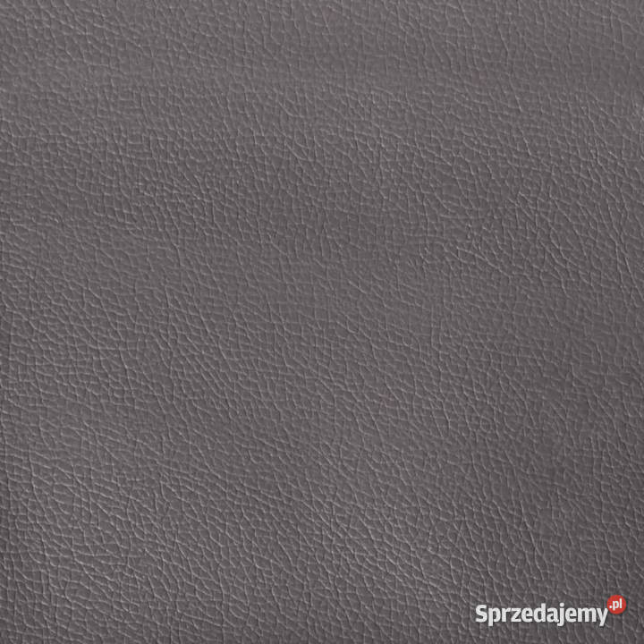 Łóżko z materacem szare sztuczna skóra 120x200