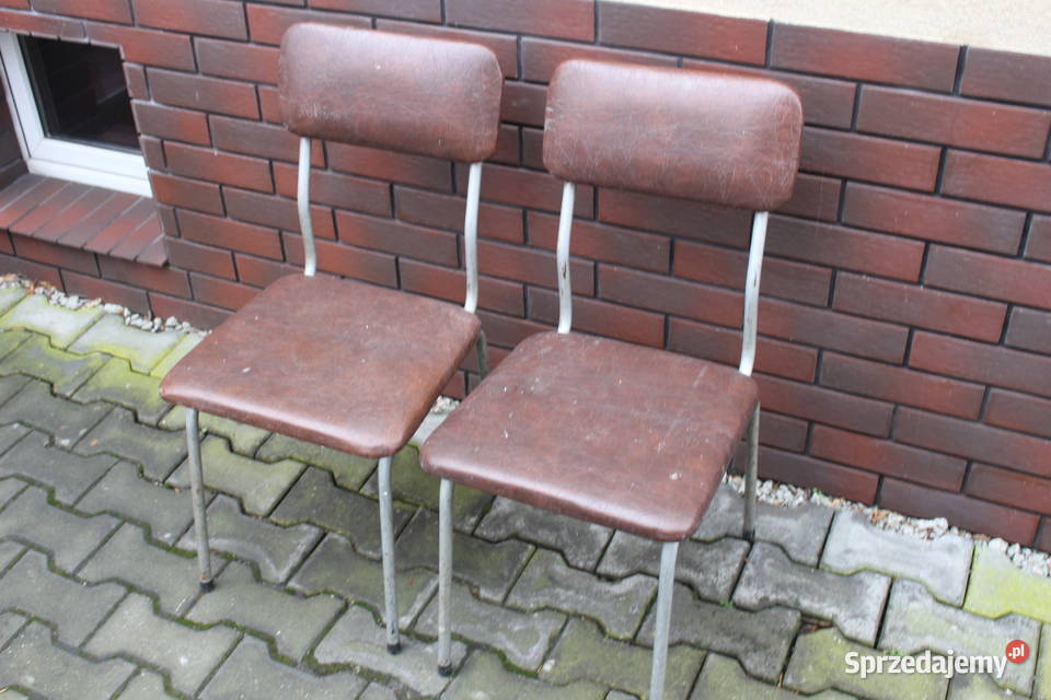krzesło metalowe prl Kalisz