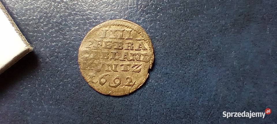 Stare monety 4 fenigi 1692 Niemcy srebro Lesko