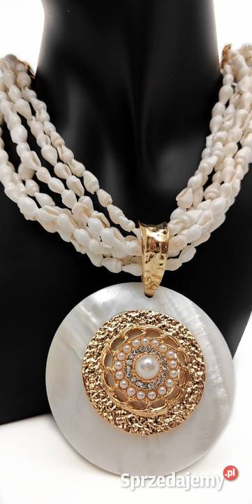 Naszyjnik Muszelkowy Kolia Boho Masa Perłowa Naszyjniki Warszawa