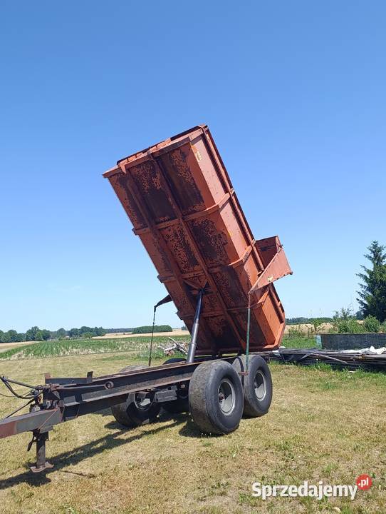Przyczepa skorupa wywrotka tandem 12 ton nieuszkodzony Przyczepy rolnicze