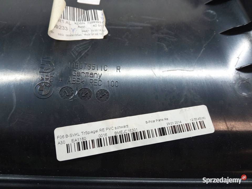 OSŁONA SŁUPKA B LEWA PRAWA DOLNA KPL 7289391 Bmw
