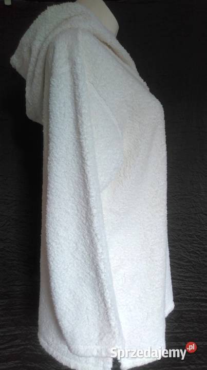 Ręcznik biały Bluza frotte r 3638 KAPTUR Unisex biały Wyposażenie wnętrz Białystok