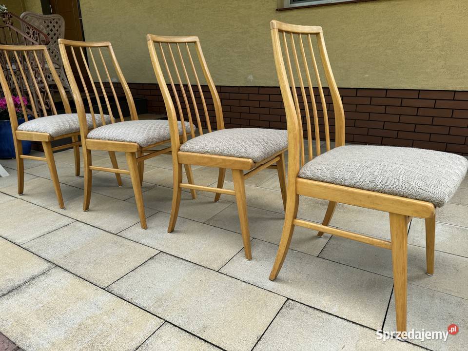 Krzesła patyczaki art deco vintage PRL na