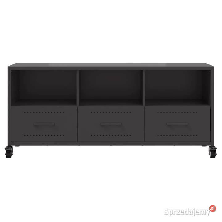 Szafka RTV czarna 1005x39x435 stal WM846692 Warszawa