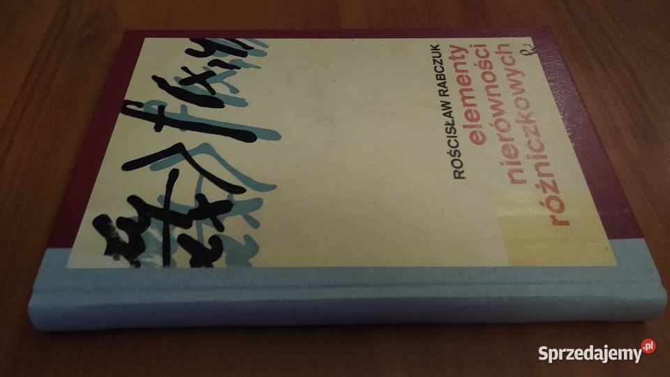 Elementy nierówności różniczkowych Rościsław matematyka, statystyka Gdańsk