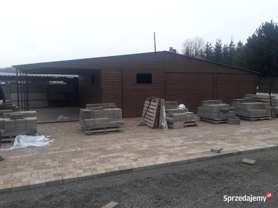 Garaż Blaszany 12x6 m w kolorze ORZECH Grzywstal Szczytno