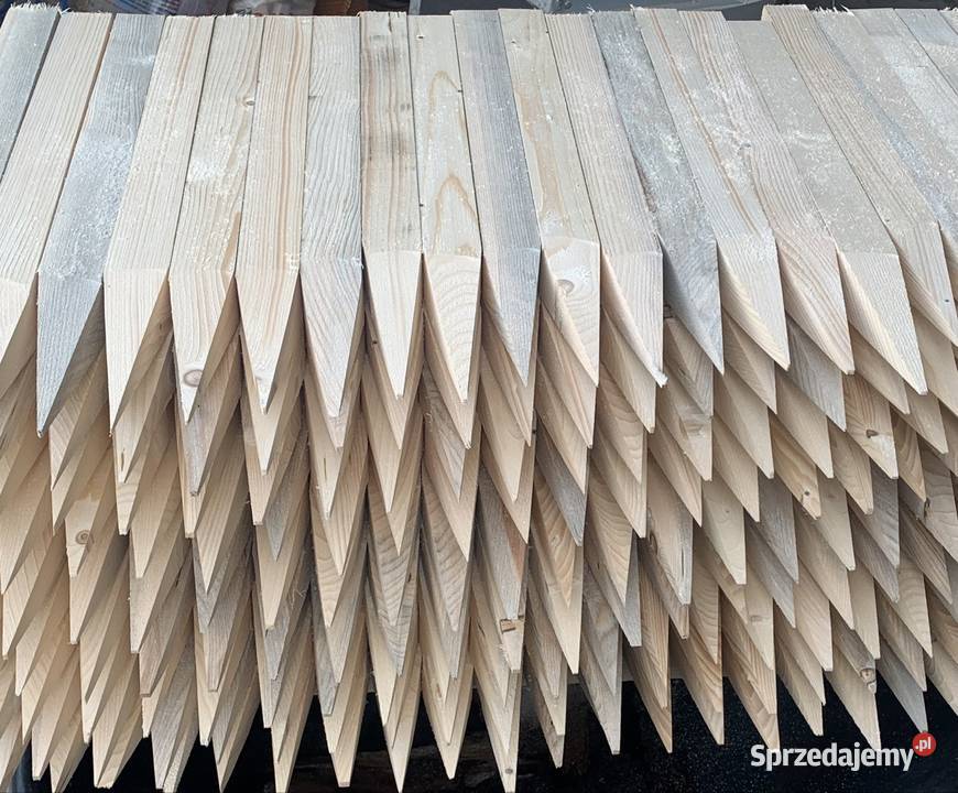 Paliki drewniane 5x5x65 strugane zaostrzone Dryga