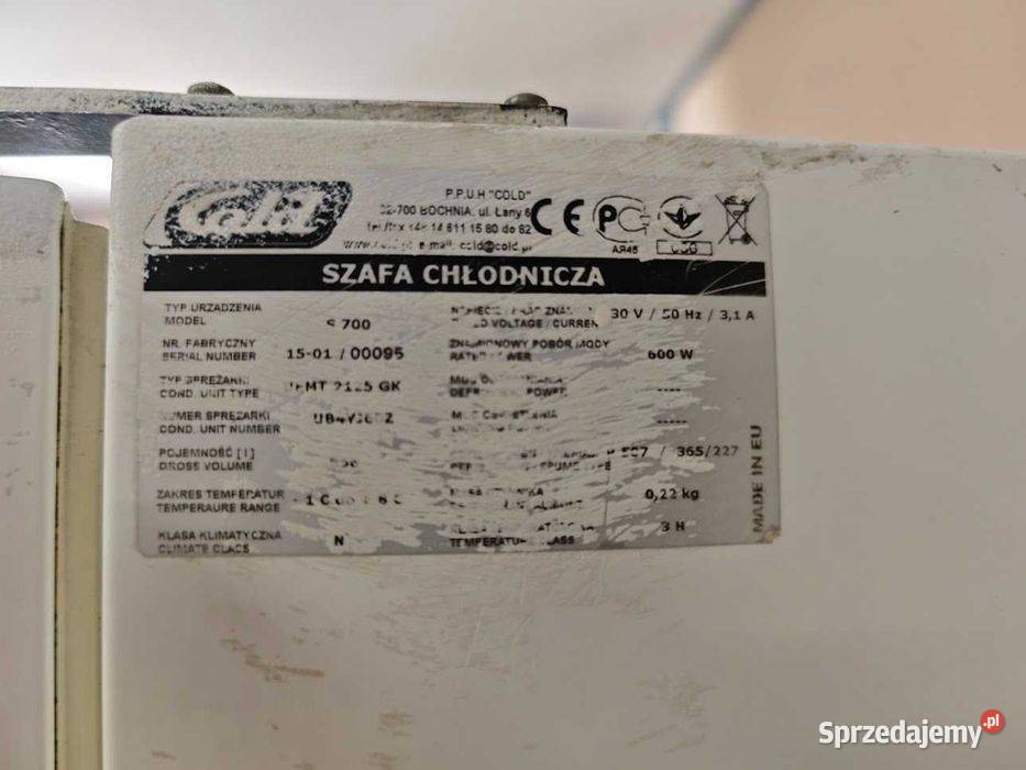 Szafa chłodnicza 658L COLD duża Gastronomiczna