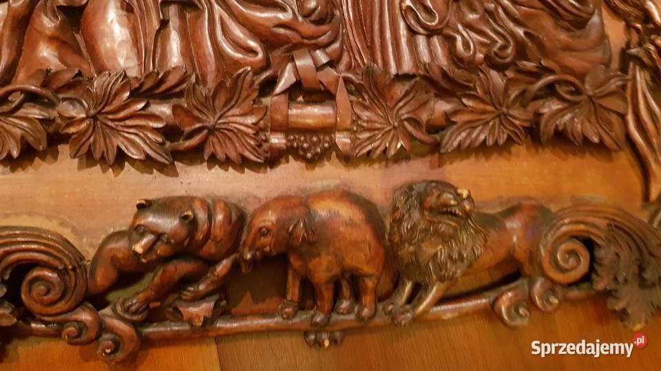 Rzeźba figura drewno Święta Rodzina Trzej Orneta