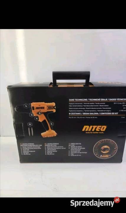 Wiertarko wkrętarka akumulatorowa Niteo 20V Wieliczka