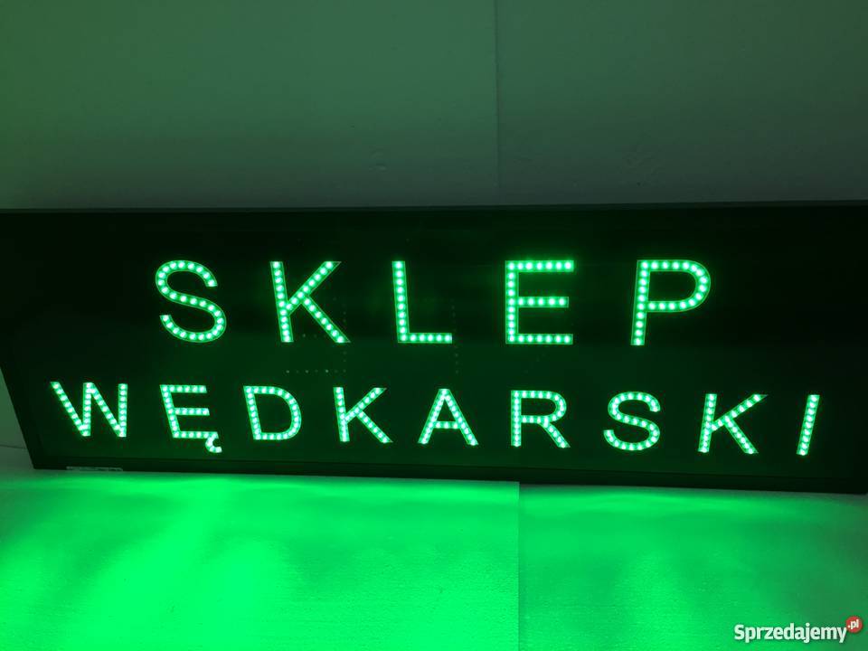 Sklep wędkarski szyld reklama LED 120x40 Wędkarstwo Pomiechówek