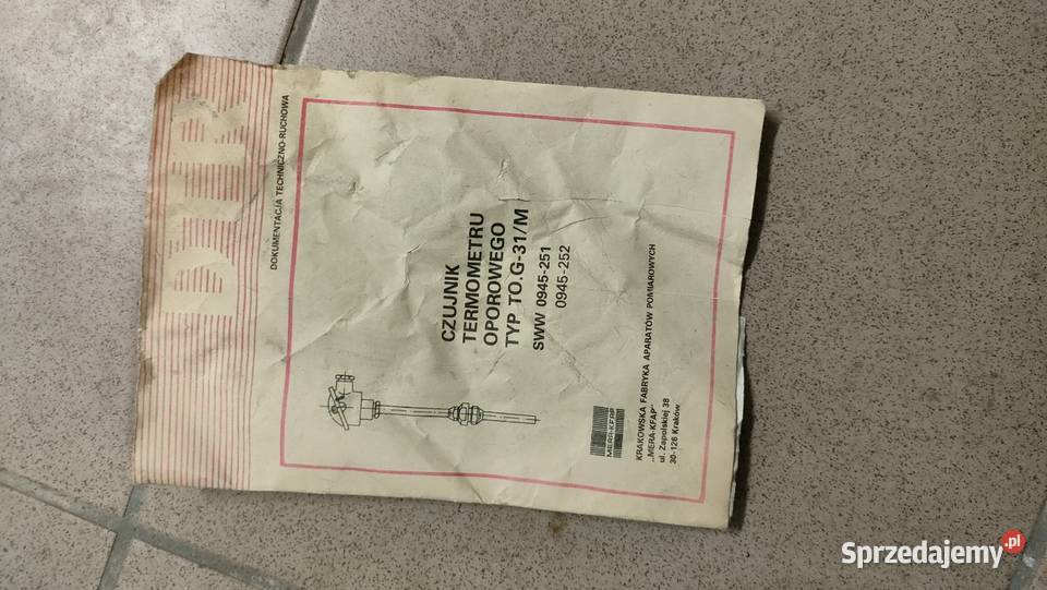 Czujnik termometru oporowego TOG31M zachodniopomorskie