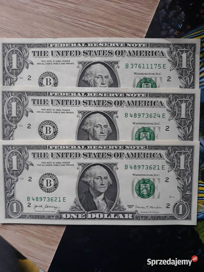 3 x 1 Dolar G Washington 2017 r mennicze każdy Konin
