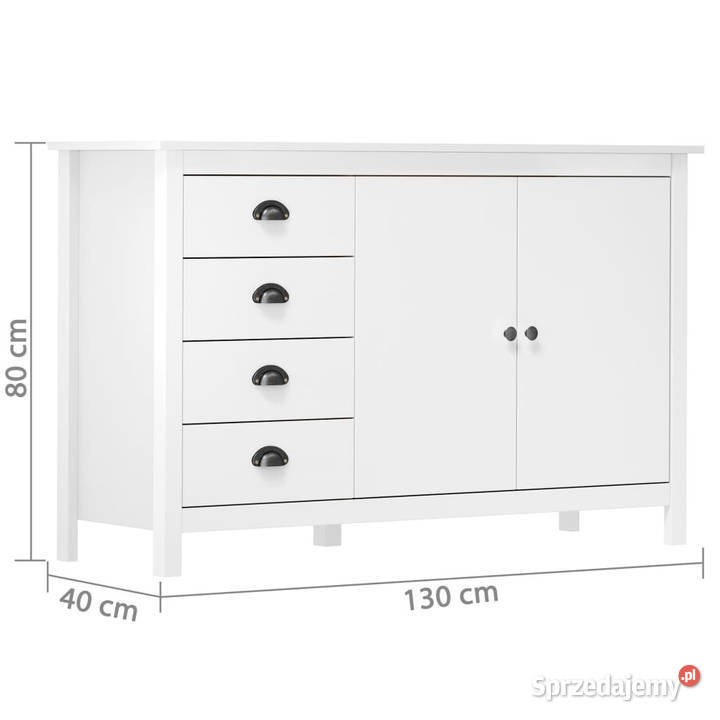 Komoda Hill biała 130x40x80 lite drewno sosnowe Warszawa sprzedam