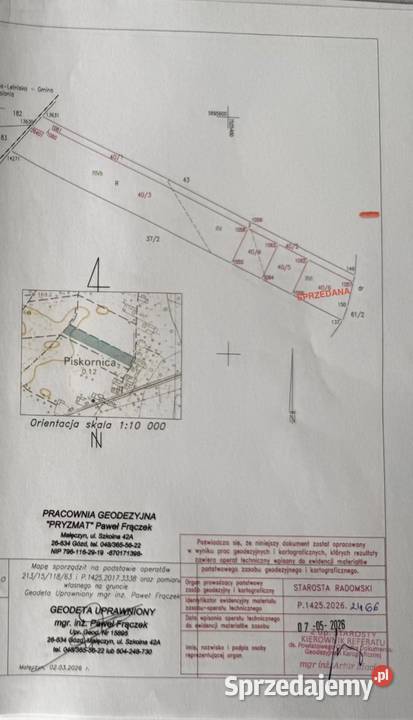 Działka 940m2 WZ