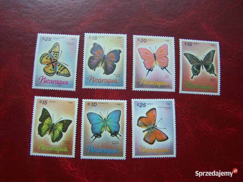 Nikaragua 1986 MNH Mi 271723 Fauna Owady Motyle Tychy