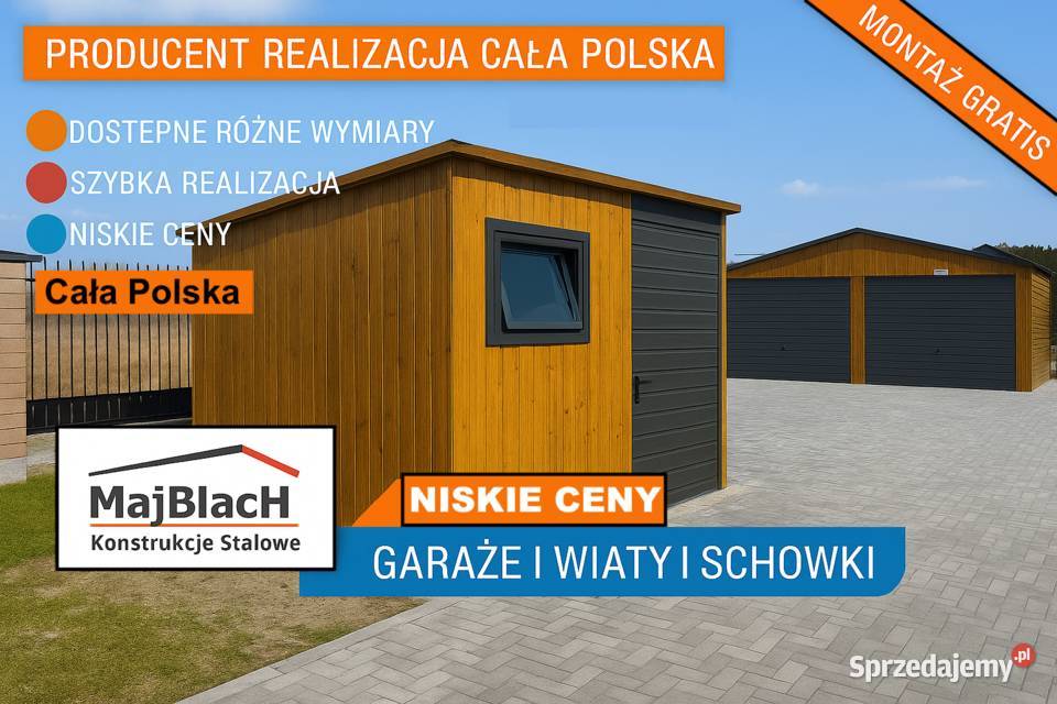 Złoty Dąb Schowek Wiata Altana na Narzędzia 556zł/m2 Kraków