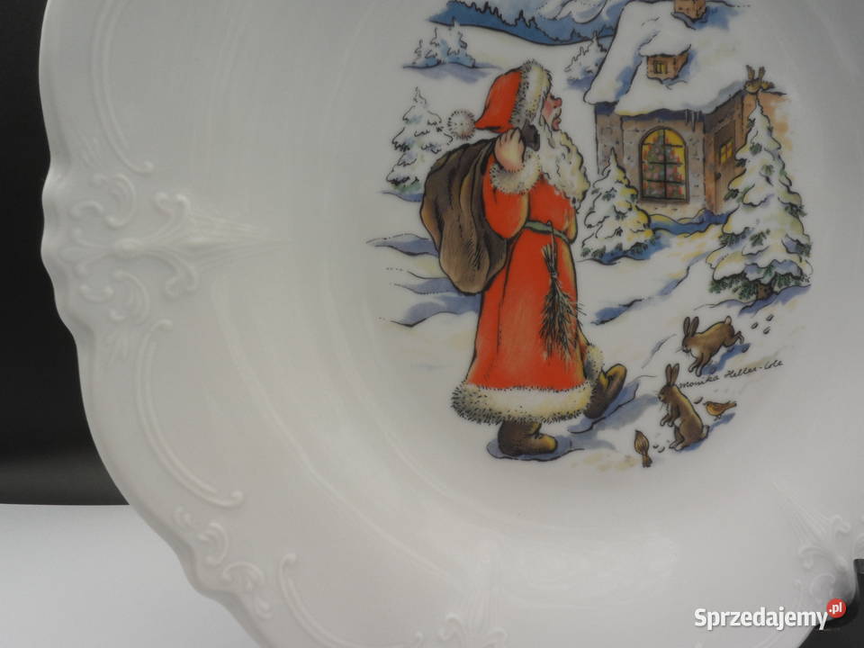 Porcelanowy talerz bożonarodzeniowy