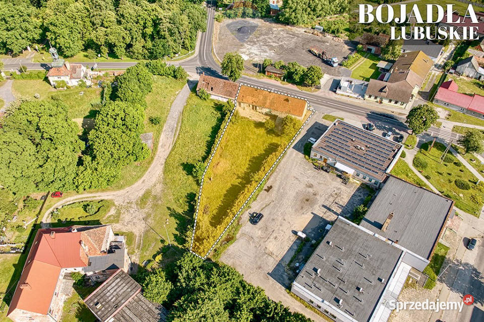 Na sprzedaż działka z trzema budynkami siatka Bojadła