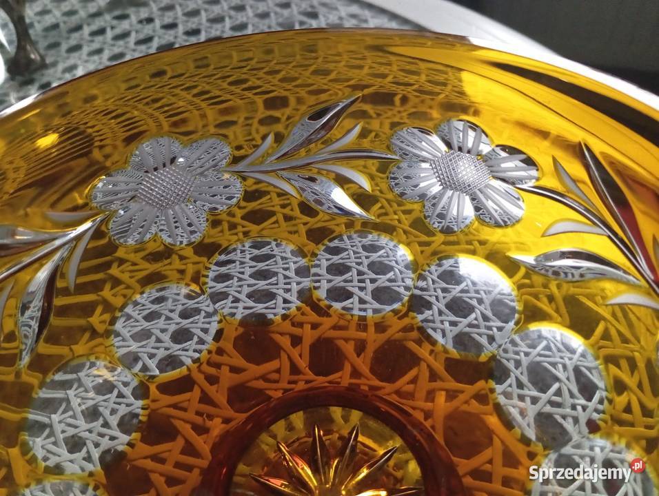 Patera kryształowa na nóżce Zielona Góra sprzedam