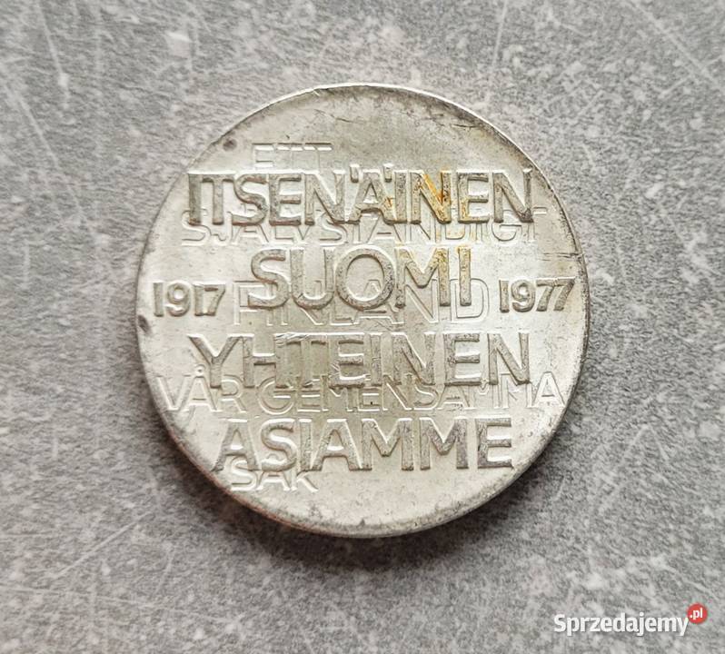 J31 FINLANDIA srebro 10 Marek 1977 r Wola Kruszyńska