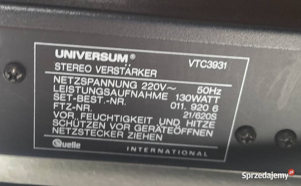 Wzmacniacz 2 x 40W 4ohm Wrocław sprzedam