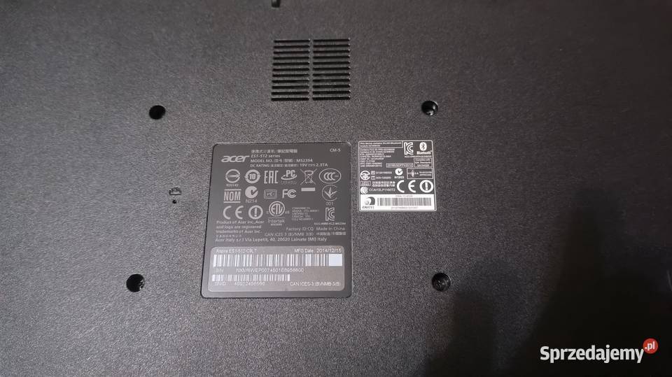 Laptop Acer Aspire ES1512C9LT bez dysku łódzkie Piotrków Trybunalski