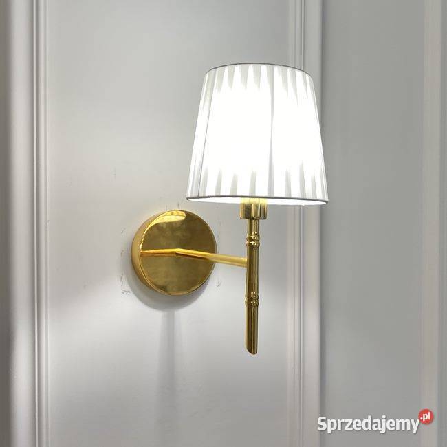 Kinkiet glamour złoty lampa ścienna do salonu Kinkiety Warszawa