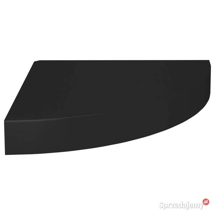 Narożna półka ścienna czarna 25x25x38 MDF mazowieckie Warszawa