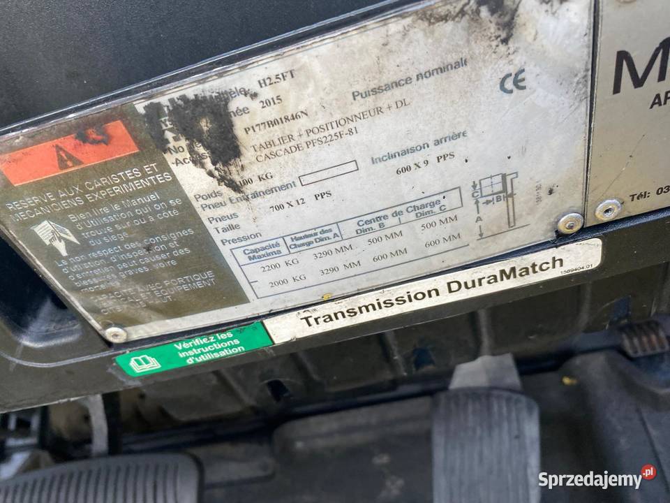 Wózek widłowy HYSTER H25FT gaz triplex śląskie