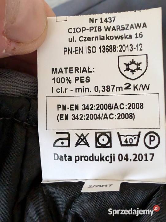 Spodnie robocze męskie ogrodniczki ocieplane XL