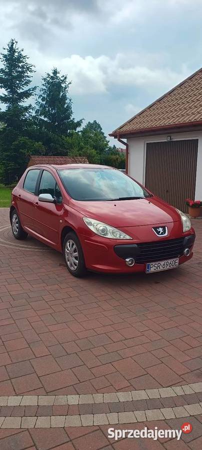 Peugeot 307 20 benzyna 140 153 przebieg czerwony wielkopolskie