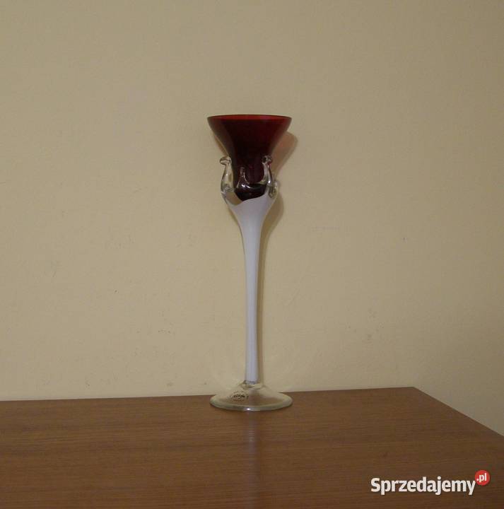 Świecznik szklany Alicja Łódź