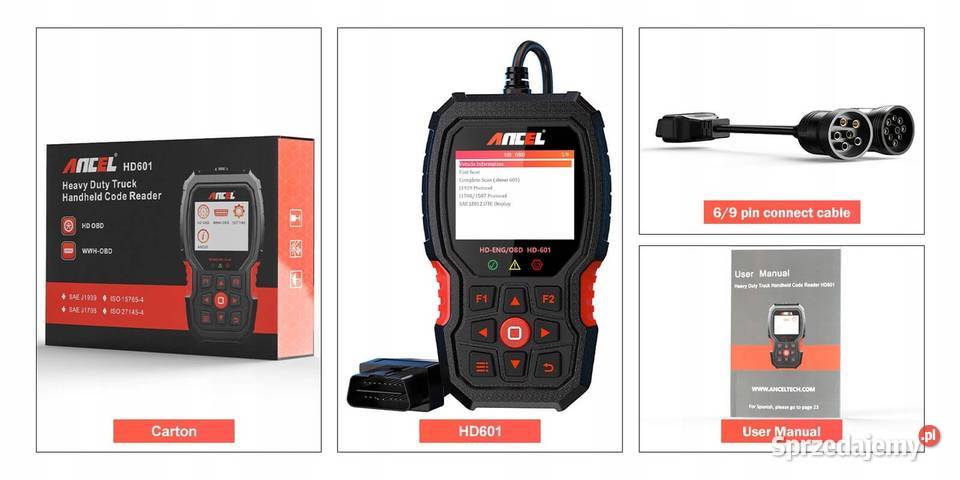 Skaner diagnostyczny Ancel HD601 ciężarówki Gdańsk