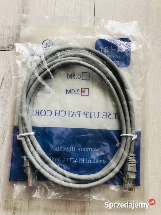 Nowy kabel sieciowy internetowy lan 2m UTP CAT5E Łódź