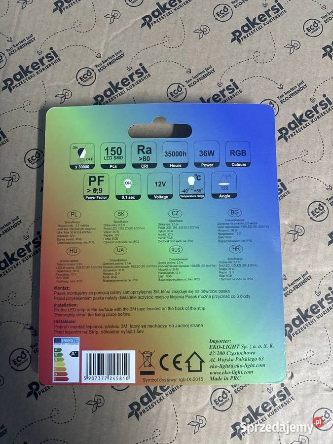 Taśma LED EkoLight EKPL810 RGB 25 m 36 W 12 V Głuchów Górny sprzedam