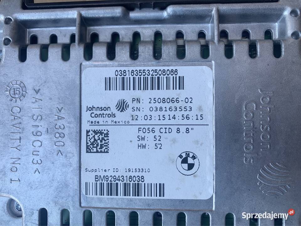 Wyświetlacz radia 9294316 mini cooper f55 f56 osobowe Szczecin