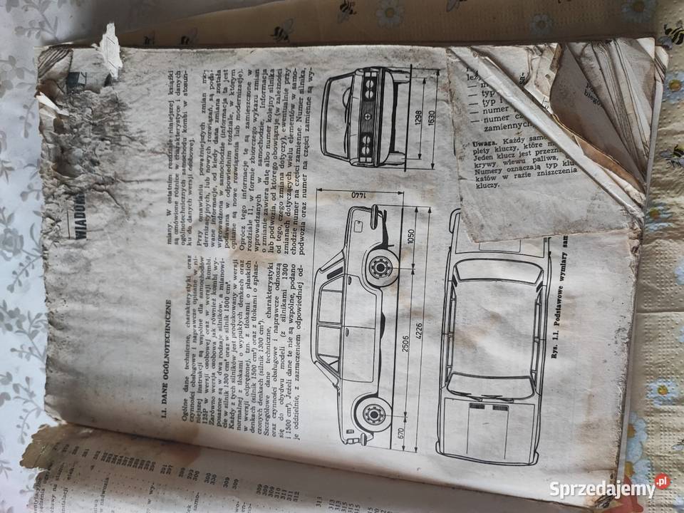 Książka obsługi Fiat 125p Sośnie