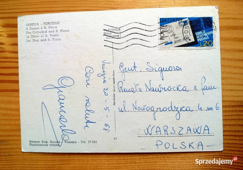 WENECJA WIDOK NA KOŚCIÓŁ SANTA FOSCA Piszczac sprzedam