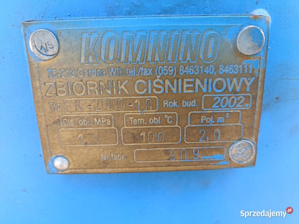 zbiornik ciśnieniowy 2m3