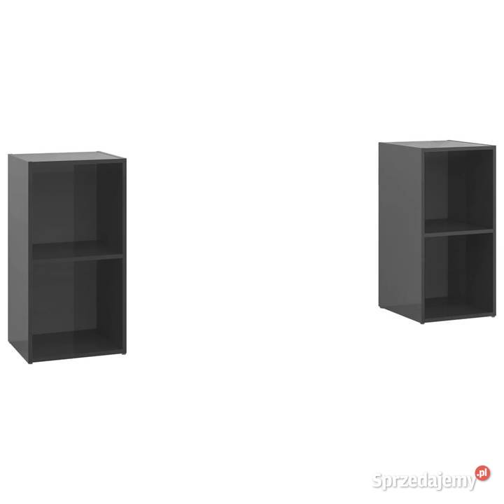 Szafki TV 2 szare wysoki połysk 72x35x365 płyta Warszawa