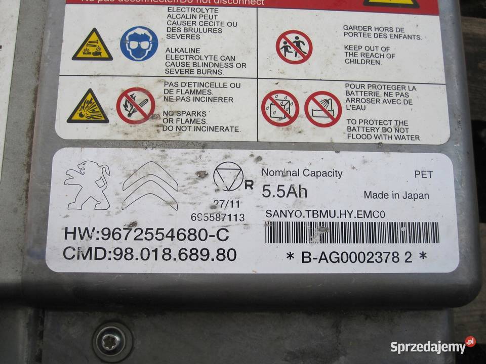 PEUGEOT 3008 I 20 HDI HYBRID 12r bateria