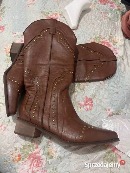 Western Cowboy kozaki ćwiekowane 2 kolory inna dolnośląskie Świdnica